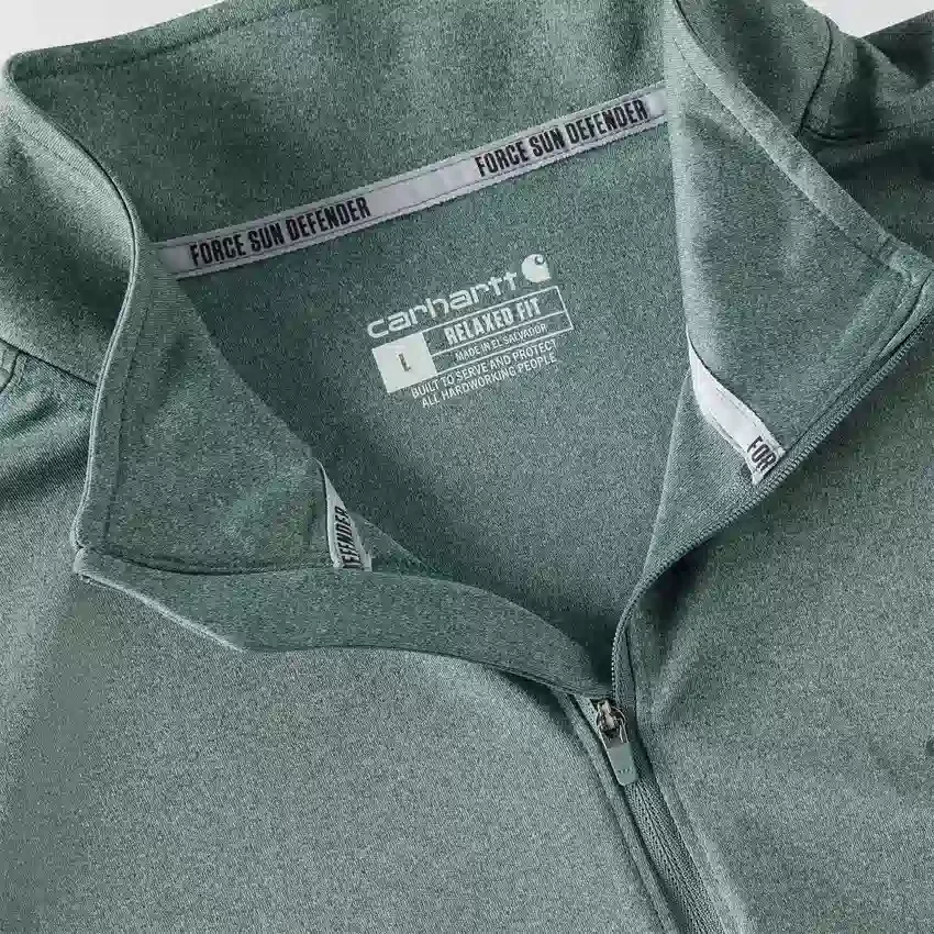 Men's Force Sun Defender Upf 50+ Moisture Wicking Half Zip Pullover - Sun Protection Shirts