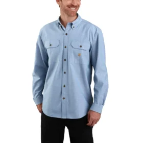 Men's Fort Loose Fit Long Sleeve Chambray Shirt - Men's Work Shirts