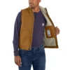 Men's Fr Duck Mock Neck Sherpa-Lined Vest - Flame Resistant Vests
