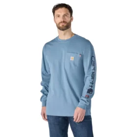 Men's Fr Force Irvine Loose Fit Long Sleeve Logo T-Shirt - Flame Resistant Shirts