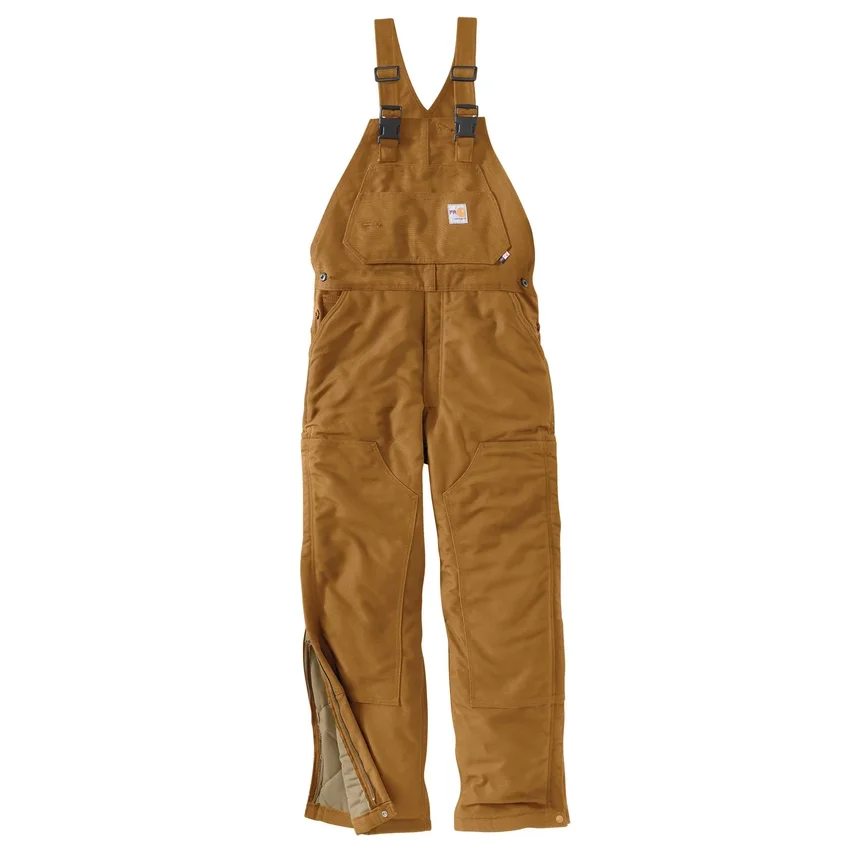 Men's Fr Loose Fit Duck Insulated Bib Overalls - Flame Resistant Overalls