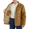 Men's Fr Loose Fit Duck Traditional Insulated Coat - Flame Resistant Jackets