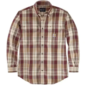 Men's Fr Loose Fit Long Sleeve Twill Plaid Shirt - Flame Resistant Shirts