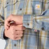 Men's Fr Loose Fit Long Sleeve Twill Plaid Shirt - Flame Resistant Shirts