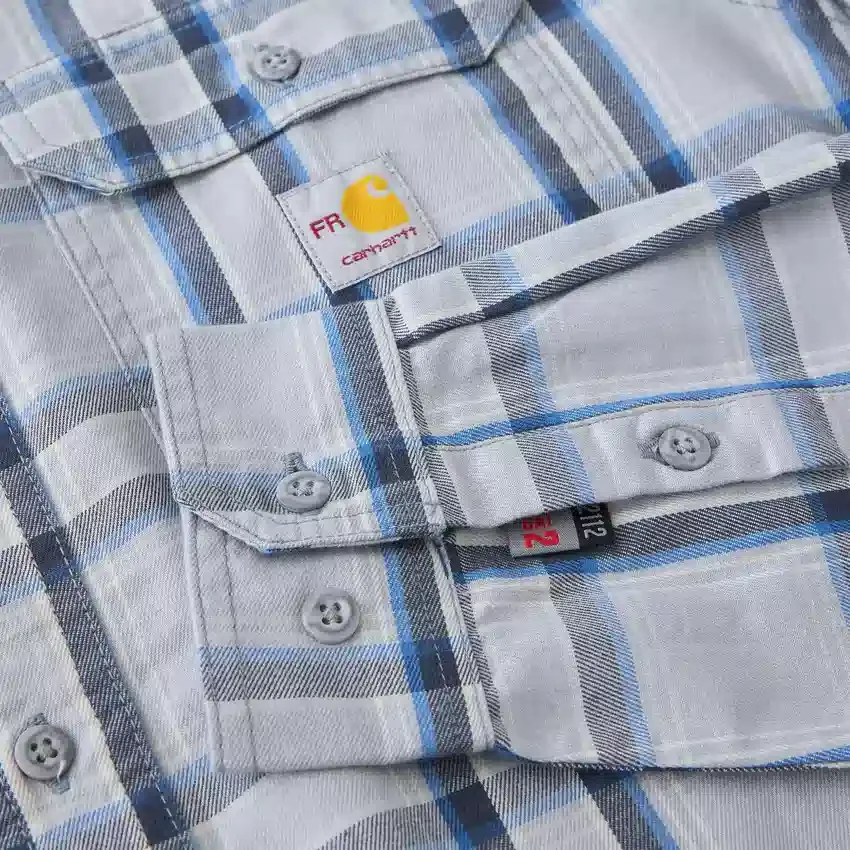 Men's Fr Loose Fit Long Sleeve Twill Plaid Shirt - Flame Resistant Shirts