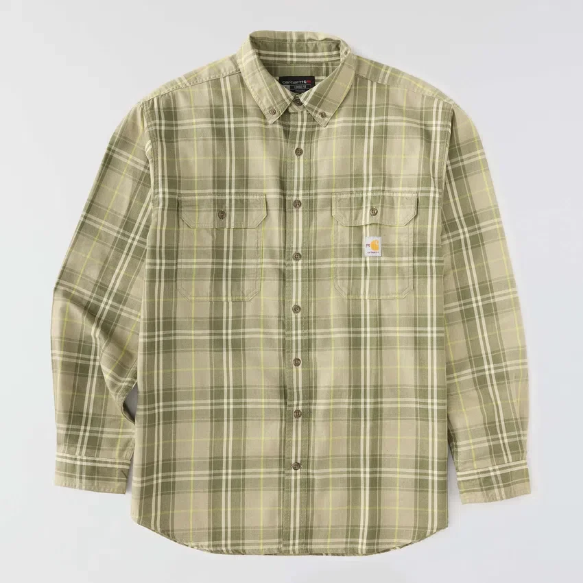 Men's Fr Loose Fit Long Sleeve Twill Plaid Shirt - Flame Resistant Shirts