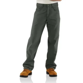 Men's Fr Loose Fit Straight Leg Canvas Pants - Flame Resistant Pants