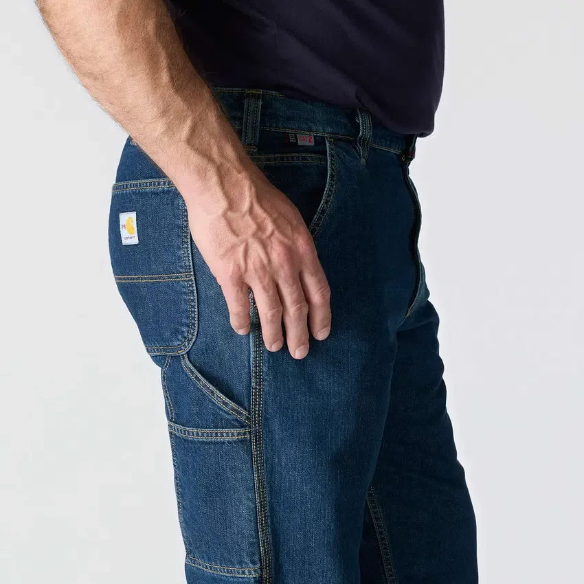 Men's Fr Loose Fit Straight Leg Fire Resistant Work Jeans