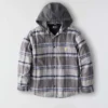 Men's Hamilton Relaxed Fit Plaid Hooded Shirt Jac - Men's Shirt Jackets
