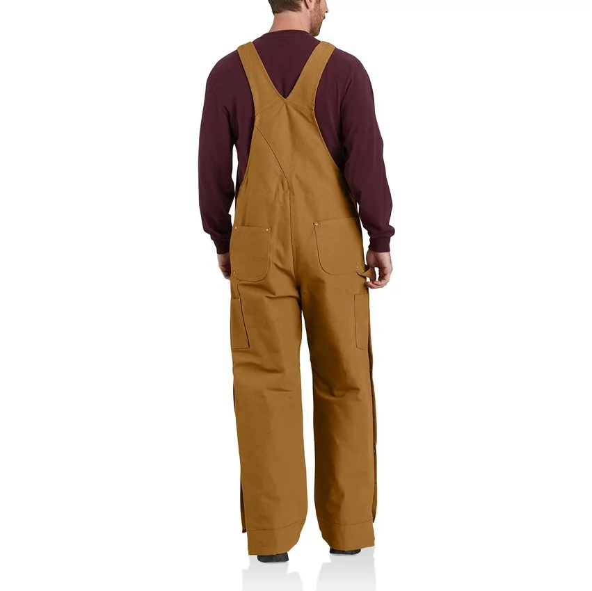 Men's Loose Fit Firm Duck Insulated Bib Overalls