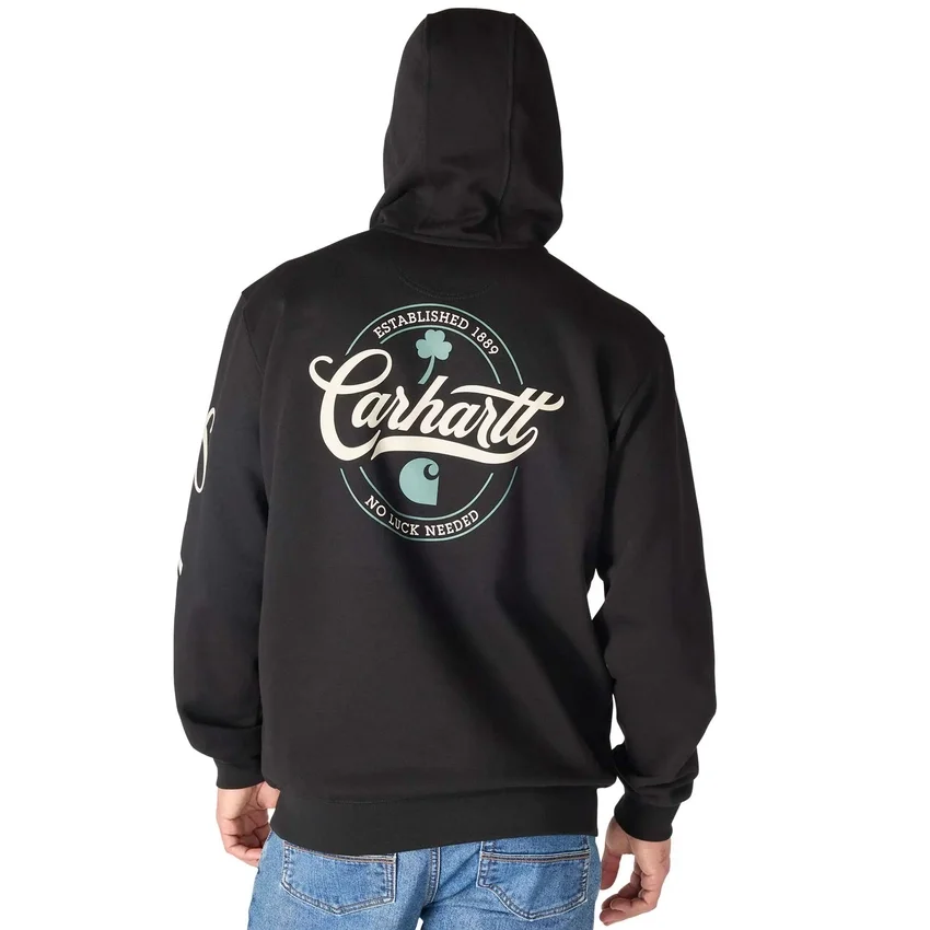 Men's Marquette Shamrock Script Graphic Hoodie - St Patrick's Day Sweatshirt