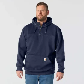 Men’s Paxton Water Repellent Heavyweight Quarter Zip Hoodie – Carhartt Rain Defender Hoodies