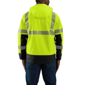 Men’s Portsmouth High Visibility Class 3 Waterproof Rain Jacket: Storm Defender Jacket
