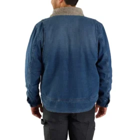Men’s Relaxed Fit Sherpa-Lined Denim Jacket