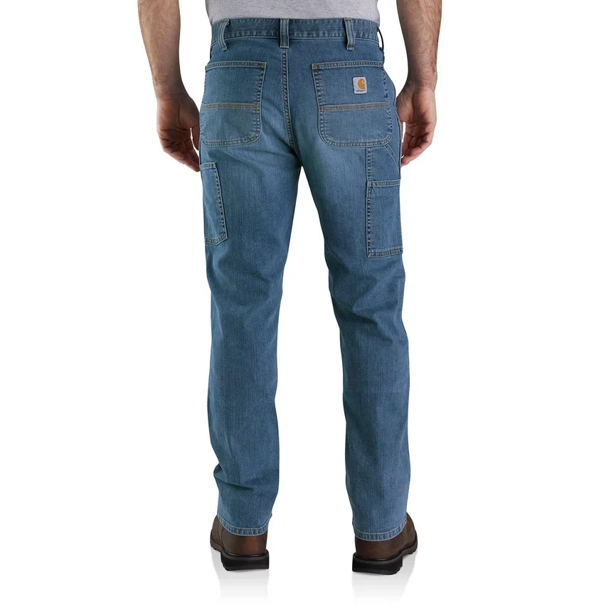 Men's Relaxed Straight Rugged Flex Double-Knee Work Jeans