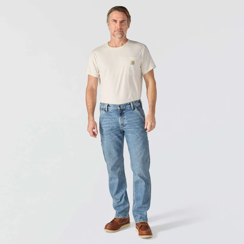 Men's Relaxed Straight Rugged Flex Work Jeans