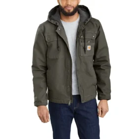 Men's Washed Duck Bartlett Sherpa-Lined Utility Jacket