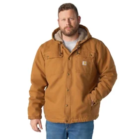 Men's Washed Duck Bartlett Sherpa-Lined Utility Jacket