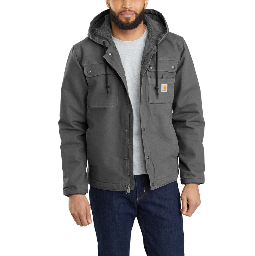 Men's Washed Duck Bartlett Sherpa-Lined Utility Jacket