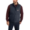 Men's Washed Duck Sherpa-Lined Mock-Neck Vest