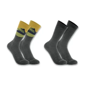 Midweight Synthetic-Wool Blend Mountain Crew Sock 2-Pack