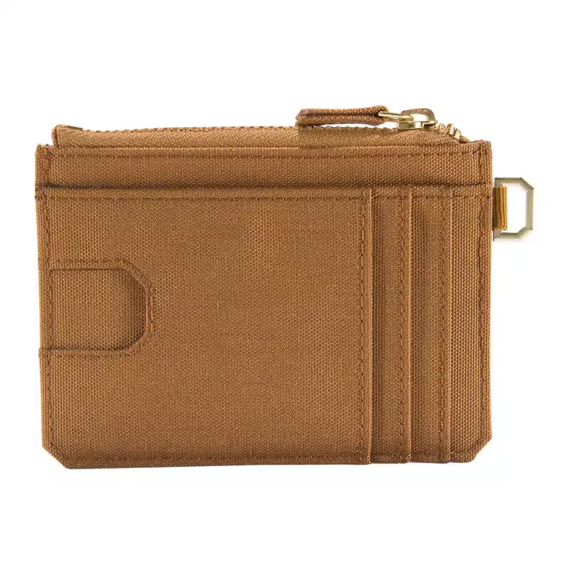 Nylon Duck Zippered Card Keeper Wallet