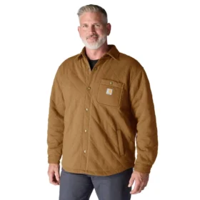 Rain Defender® Loose Fit Heavyweight Quilted Snap Front Shirt Jac