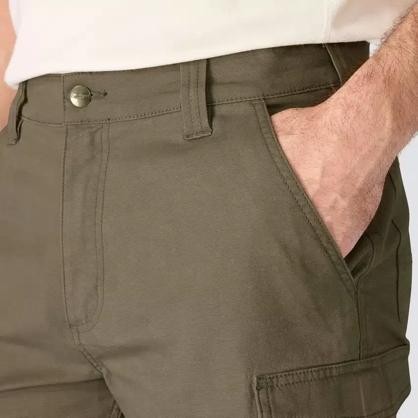 Relaxed Fit 9" Rigby Canvas Cargo Shorts - Work Shorts