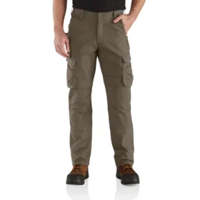 Relaxed Straight Steel Double Knee Cargo Pants - Work Pants