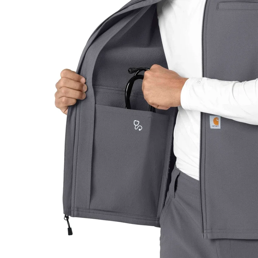 Rugged Flex® Men's Bonded Fleece Scrub Vest