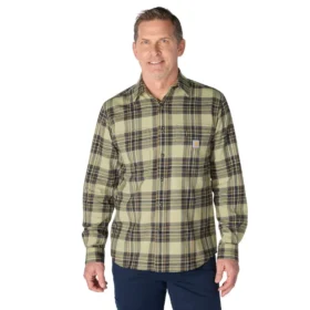 Rugged Flexâ„¢ Relaxed Fit Midweight Flannel Long-Sleeve Plaid Shirt