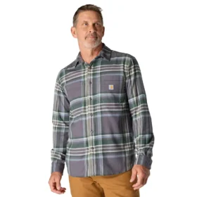 Rugged Flexâ„¢ Relaxed Fit Midweight Flannel Long-Sleeve Plaid Shirt