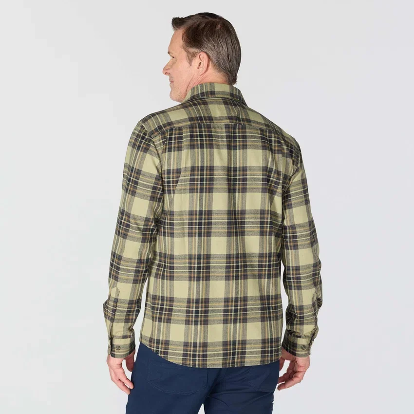 Rugged Flex™ Relaxed Fit Midweight Flannel Long-Sleeve Plaid Shirt