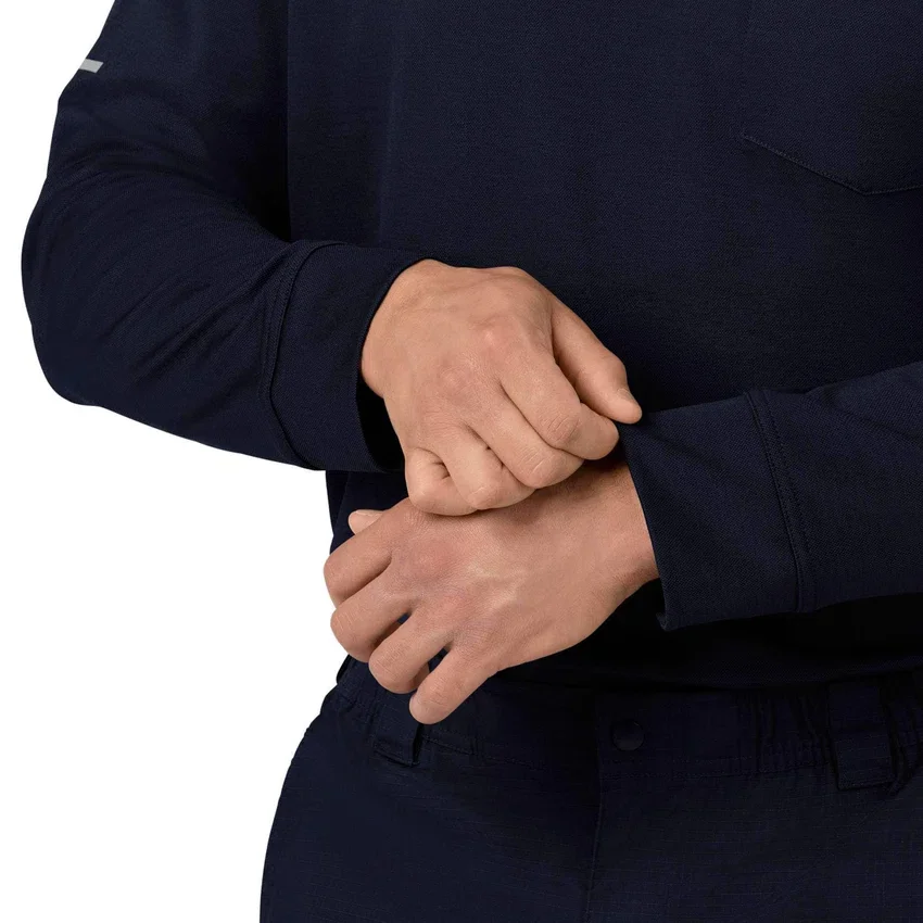 Rugged Flex® Rscu Heavyweight Long Sleeve Polo Scrub Top