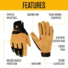 Synthetic Leather High Dexterity Molded Knuckle Secure Cuff Glove