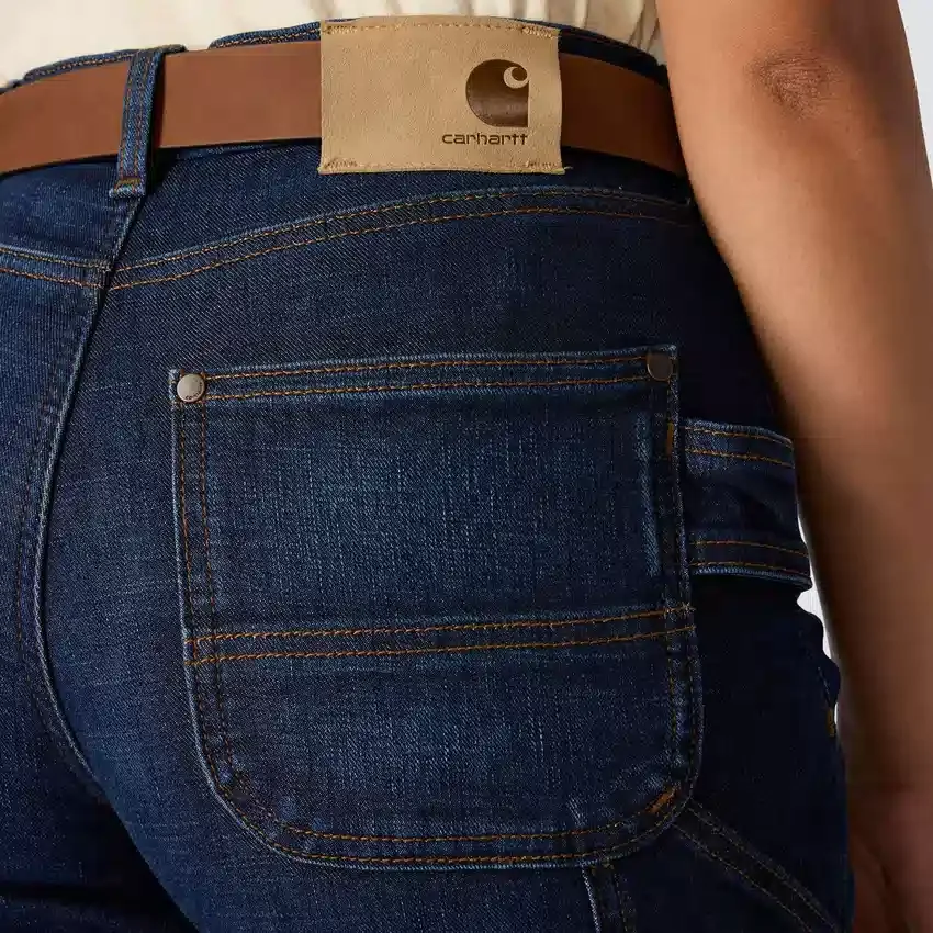 Women's Carpenter Mid-Rise Fleece-Lined Jeans