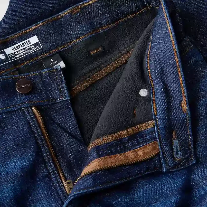 Women's Carpenter Mid-Rise Fleece-Lined Jeans