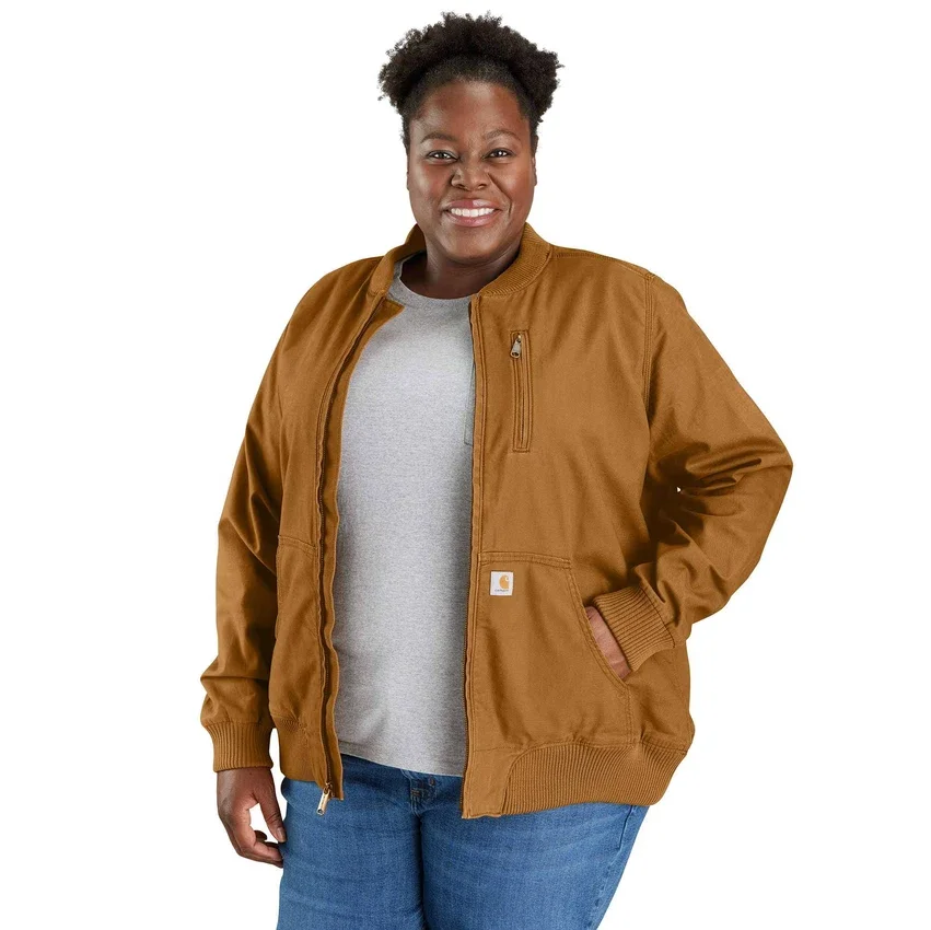 Women's Crawford Relaxed Fit Canvas Bomber Jacket