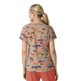 Women’s Cross-Flex V-Neck Print Scrub Top