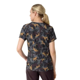 Women’s Cross-Flex V-Neck Print Scrub Top