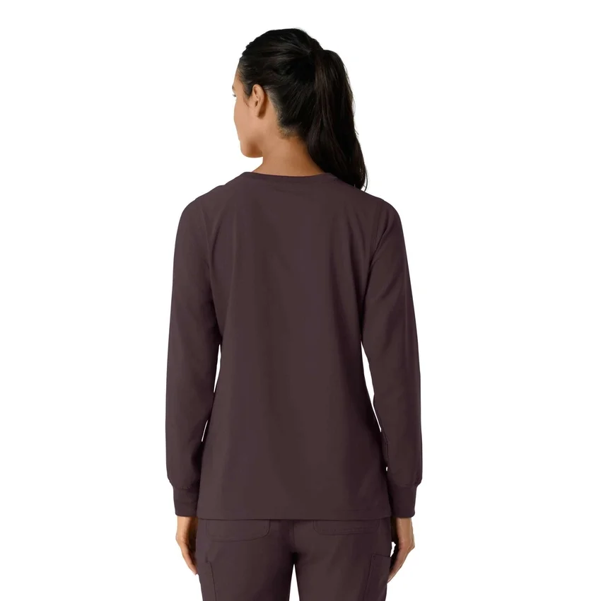 Women's Force Cross-Flex Crew Neck Long Sleeve Scrub Top