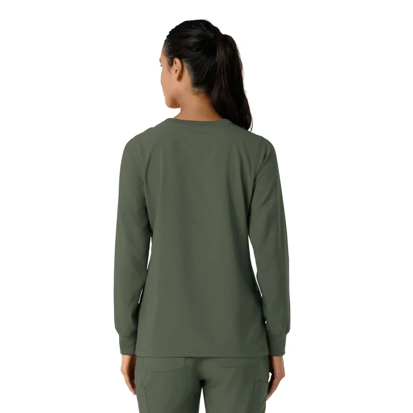 Women's Force Cross-Flex Crew Neck Long Sleeve Scrub Top