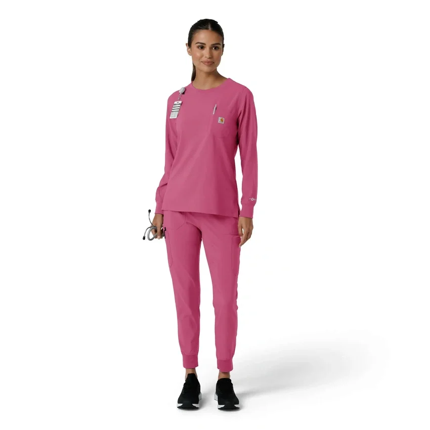 Women's Force Cross-Flex Crew Neck Long Sleeve Scrub Top