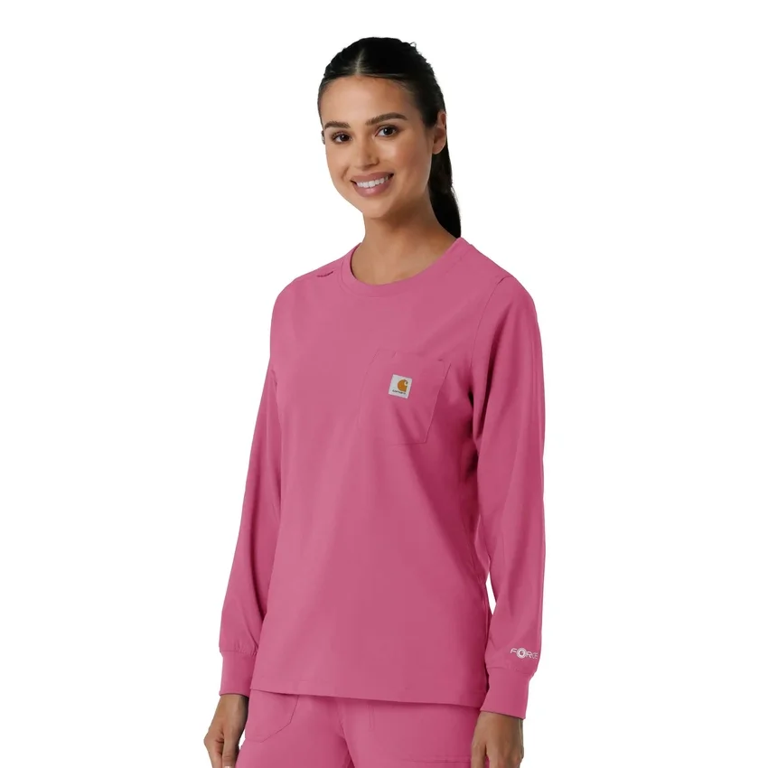 Women's Force Cross-Flex Crew Neck Long Sleeve Scrub Top