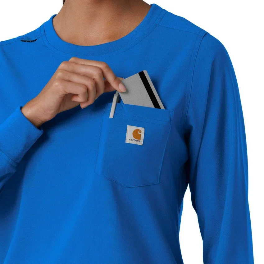 Women's Force Cross-Flex Crew Neck Long Sleeve Scrub Top