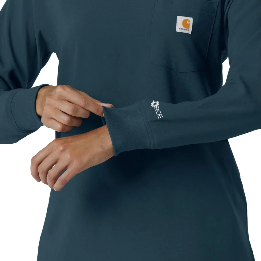 Women's Force Cross-Flex Crew Neck Long Sleeve Scrub Top