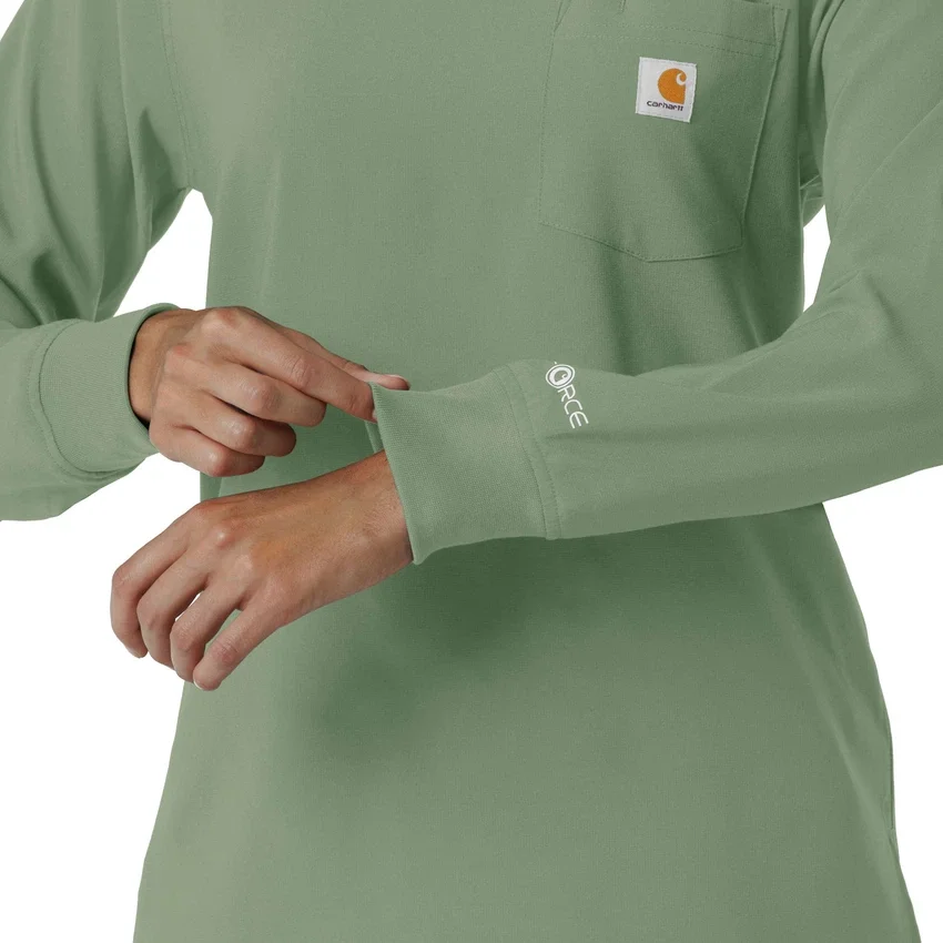 Women's Force Cross-Flex Crew Neck Long Sleeve Scrub Top