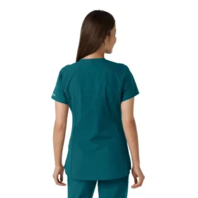 Women’s Force Essentials Notch Neck Tunic Knit Panel Scrub Top