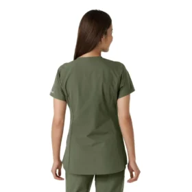 Women’s Force Essentials Notch Neck Tunic Knit Panel Scrub Top