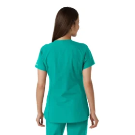 Women’s Force Essentials Notch Neck Tunic Knit Panel Scrub Top